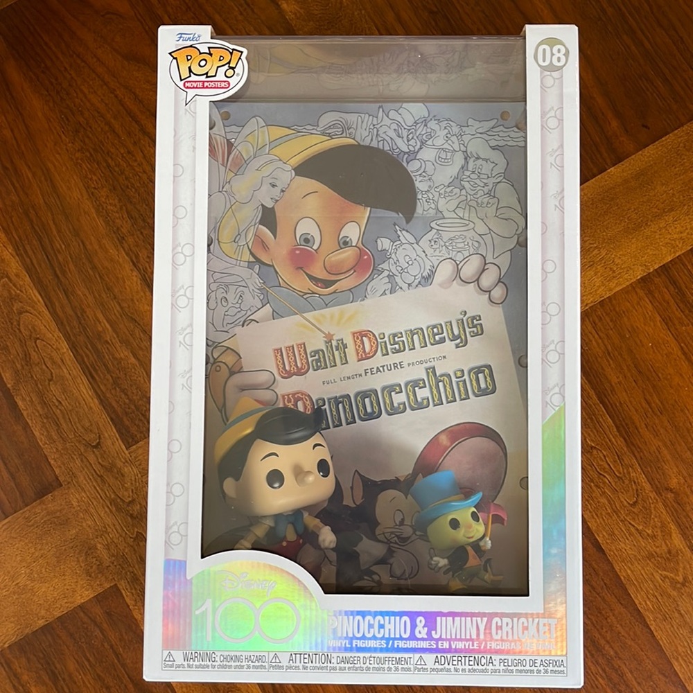 NEW EXCLUSIVE FUNKO POP MOVIE POSTERS - WALT DISNEY'S PINOCCHIO & JIMINY CRICKET